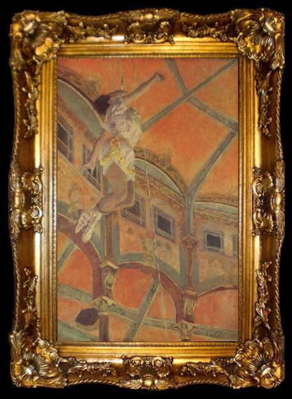 framed  Edgar Degas Miss La La at the Cirque Fernando, ta009-2